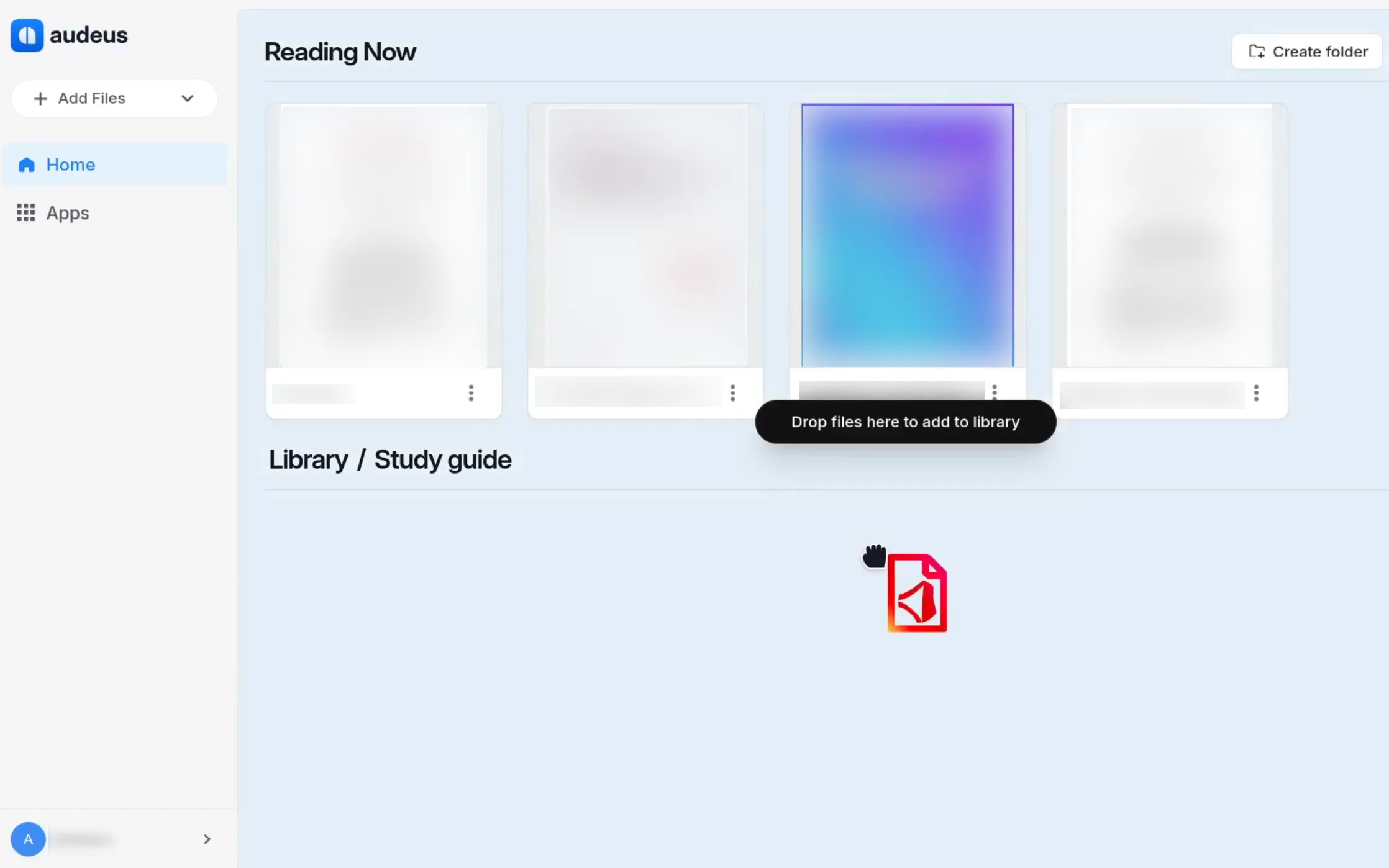 Screenshot of an EPUB book open in Audeus showing the table of contents and chapter listing